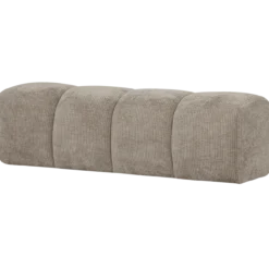 Mojo eetbank 164 cm ribstof donkerzand