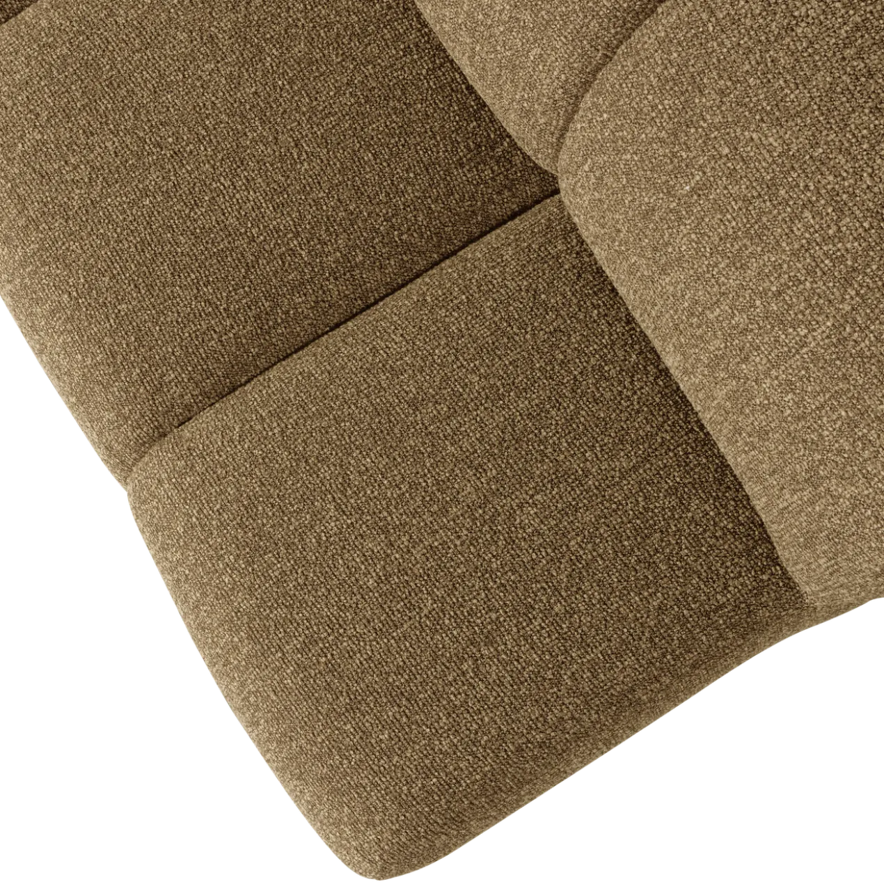 Mojo eetbank 164 cm rugleuning boucle geel/bruin melange