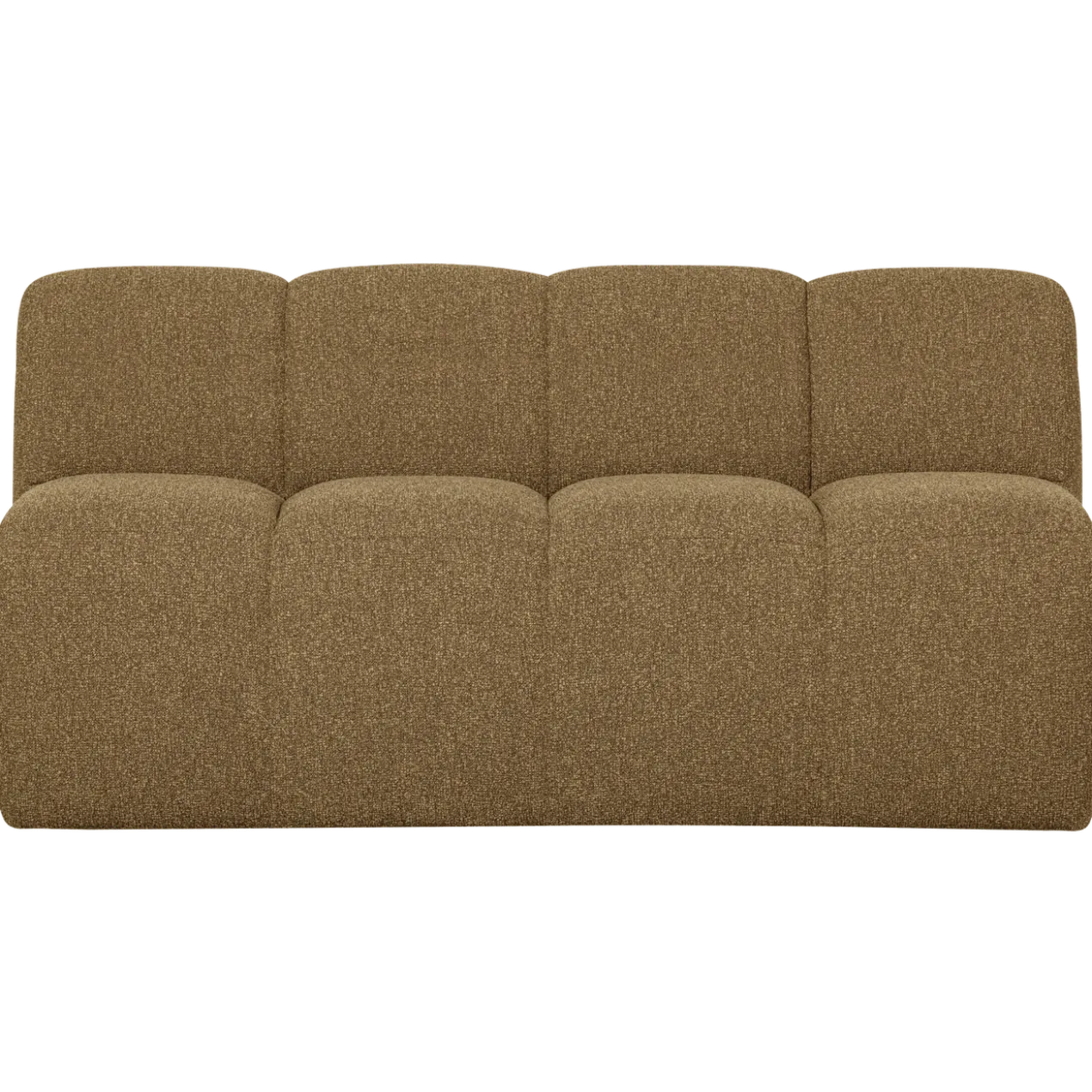 Mojo eetbank 164 cm rugleuning boucle geel/bruin melange
