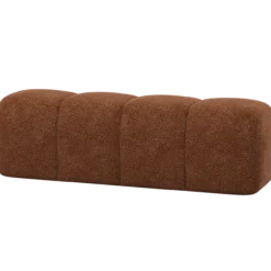Mojo eetbank 164 cm wollig roestbruin