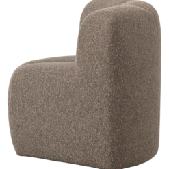 Mojo eetbank hoek met rugleuning boucle bruin melange