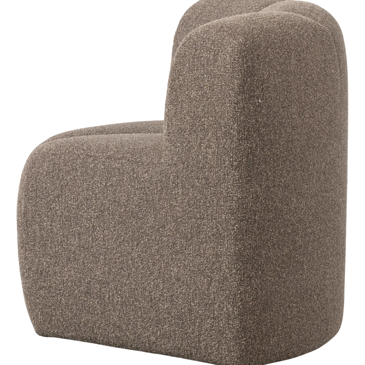 Mojo eetbank hoek met rugleuning boucle bruin melange