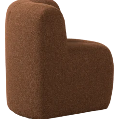 Mojo eetbank hoek met rugleuning boucle roestbruin melange