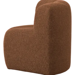 Mojo eetbank hoek met rugleuning boucle roestbruin melange