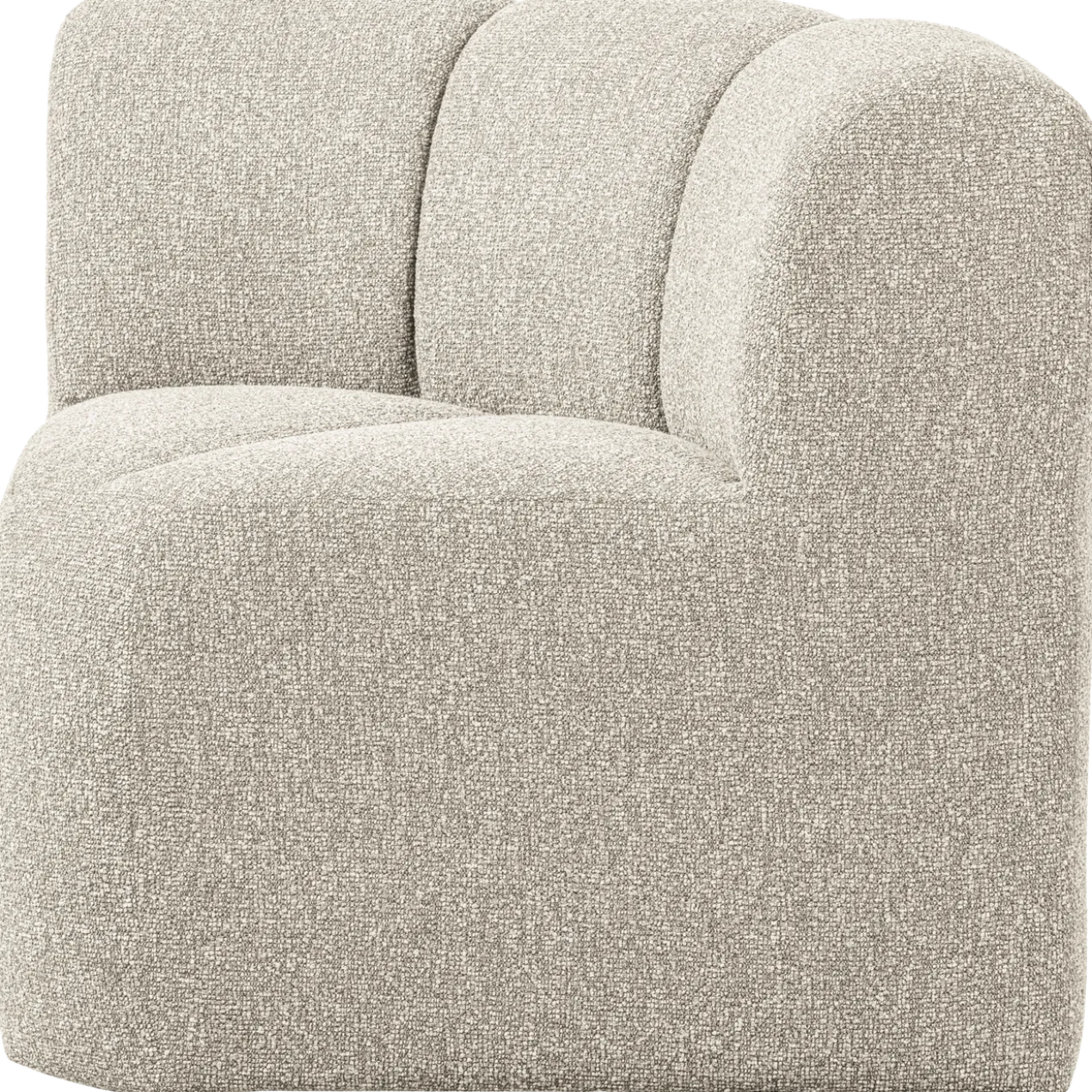Mojo eetbank hoek met rugleuning boucle beige melange