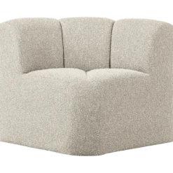 Mojo eetbank hoek met rugleuning boucle beige melange