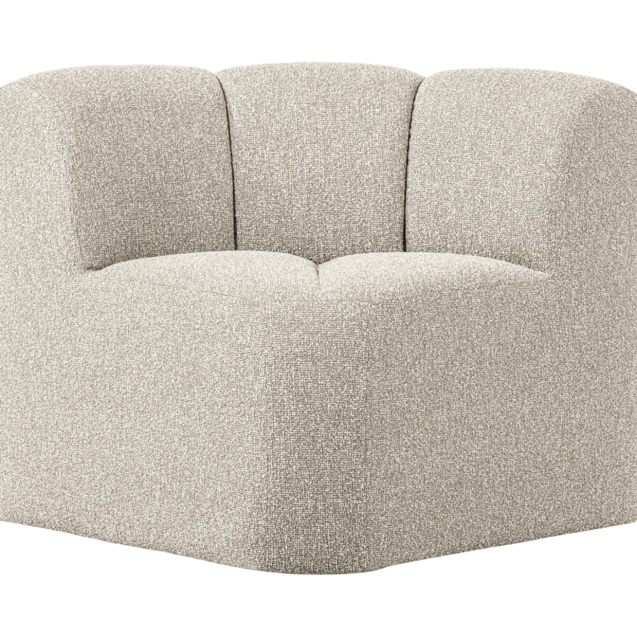 Mojo eetbank hoek met rugleuning boucle beige melange