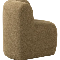Mojo eetbank hoek met rugleuning boucle geel/bruin melange