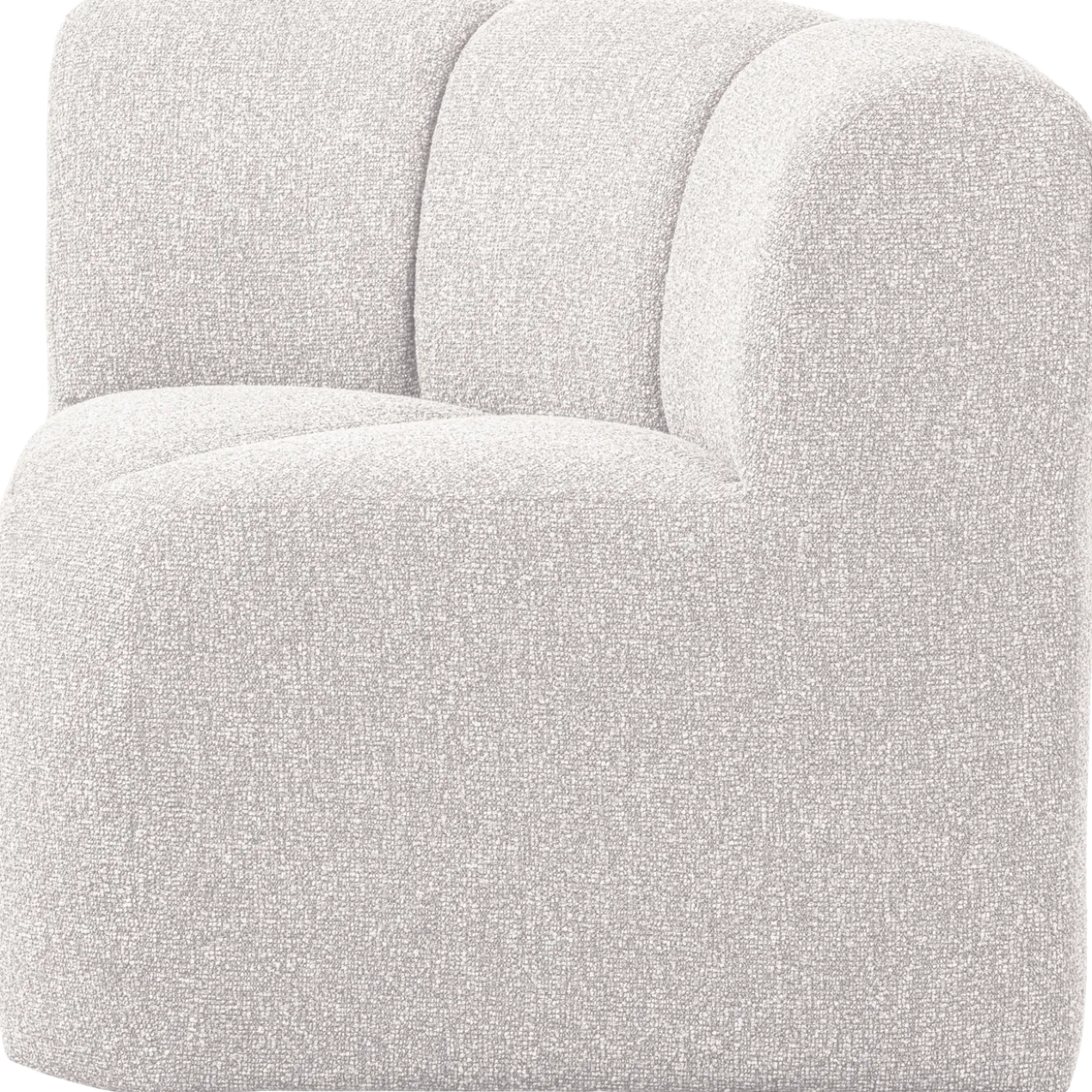Mojo eetbank hoek met rugleuning boucle ecru melange