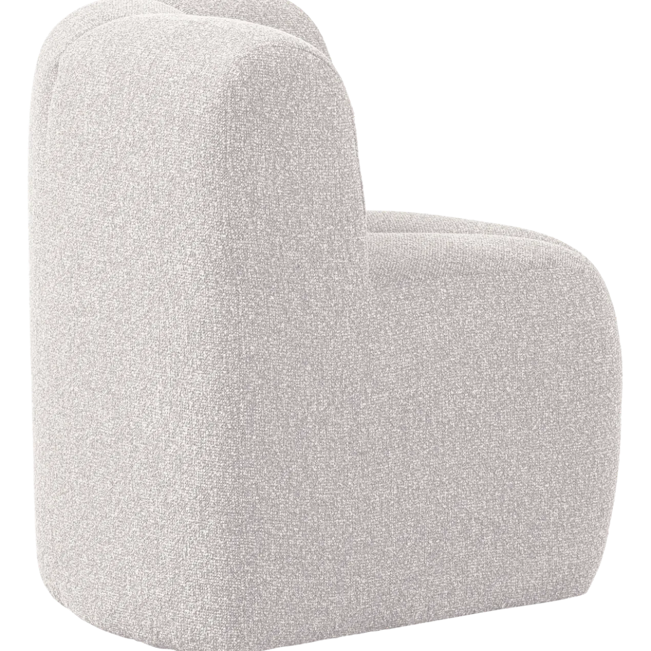 Mojo eetbank hoek met rugleuning boucle ecru melange