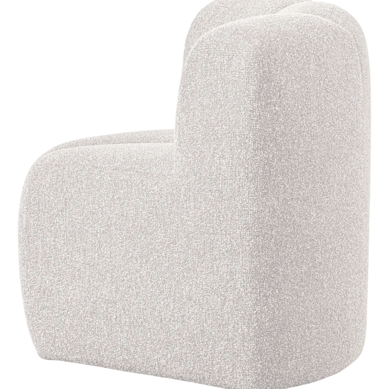 Mojo eetbank hoek met rugleuning boucle ecru melange