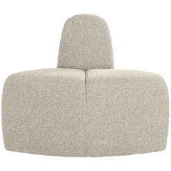 Mojo eetbank hoek rond rugleuning boucle beige melange [fsc]