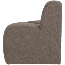 Mojo eetbank hoek rond rugleuning boucle bruin melange [fsc]