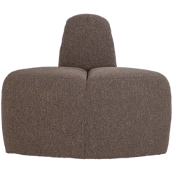 Mojo eetbank hoek rond rugleuning boucle bruin melange [fsc]