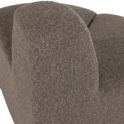 Mojo eetbank hoek rond rugleuning boucle bruin melange [fsc]