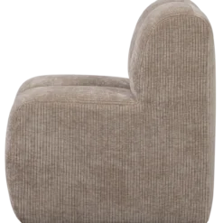 Mojo Eetbankje met rugleuning - Donkerzand Mojo Eetbankje 84 cm met Rugleuning - Ribstof - Donkerzand