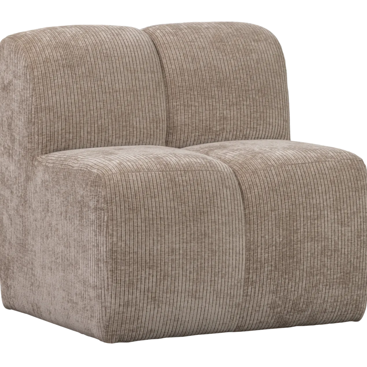 Mojo Eetbankje met rugleuning - Donkerzand Mojo Eetbankje 84 cm met Rugleuning - Ribstof - Donkerzand