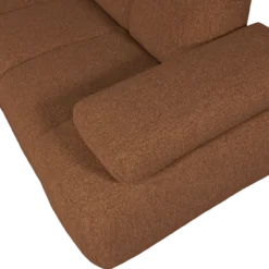 Mojo hoekbank rechts boucle roestbruin melange