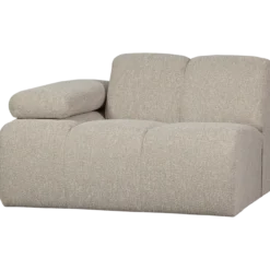 Mojo 1-zits element arm links boucle beige melange