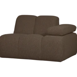 Mojo 1-zits element arm rechts boucle bruin melange