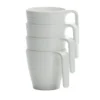Mok soft white melamine - set van 4