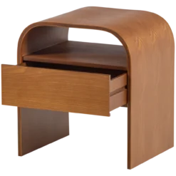 Momo nachtkastje/bijzettafel hout bruin [fsc]