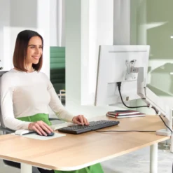 Monitorarm Ergo Ruimtebesparende Enkelvoudige lichtgrijs