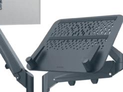 Monitor- en Laptoparm dubbel ruimtebesparend donkergrijs