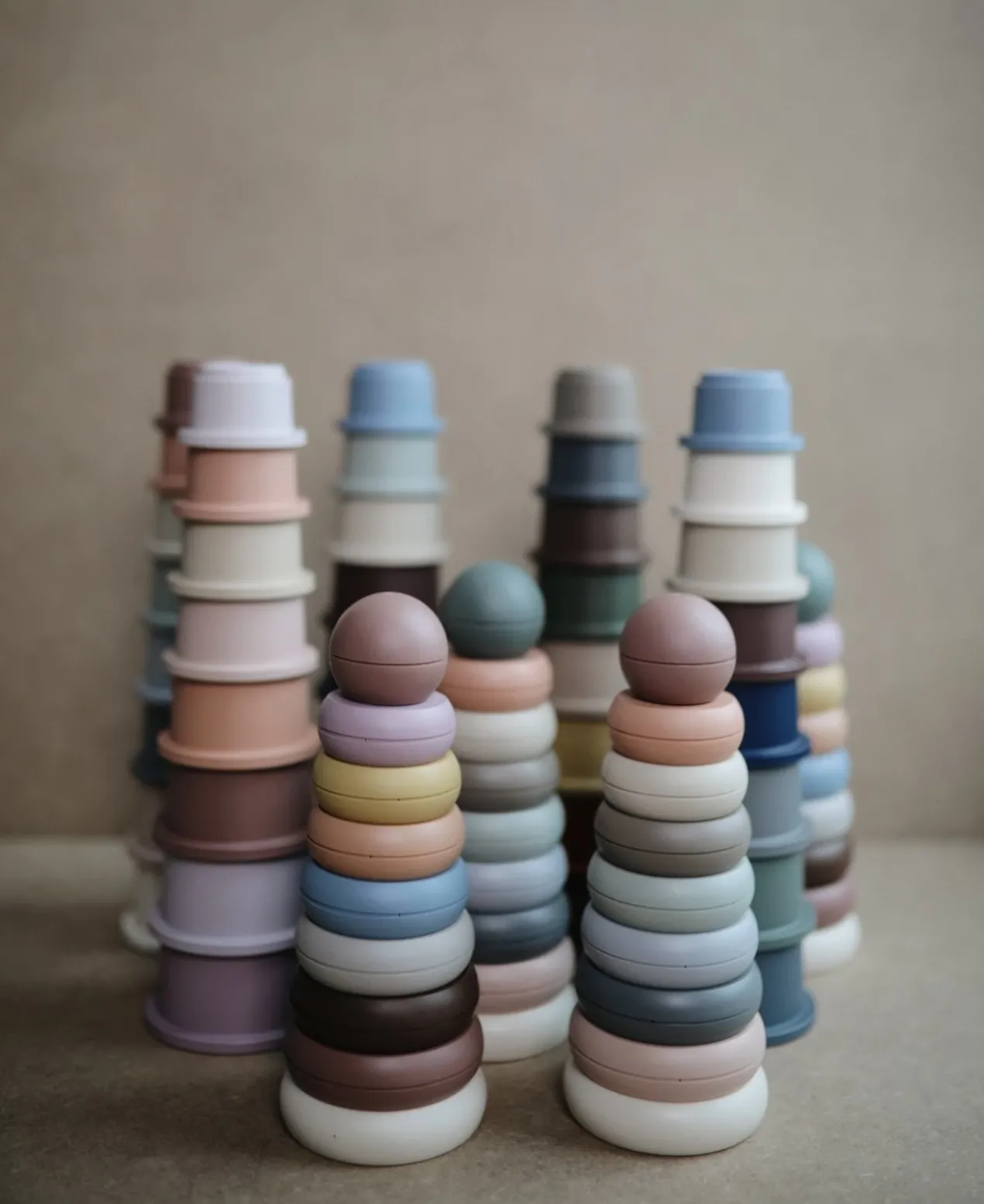 Mushie stapeltoren met ringen Basic