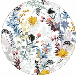 Muurcirkel kids flowers