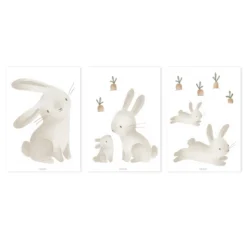 Muurstickers Baby Bunny A4