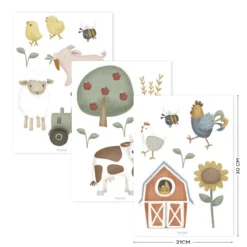 Muurstickers Little Farm A4