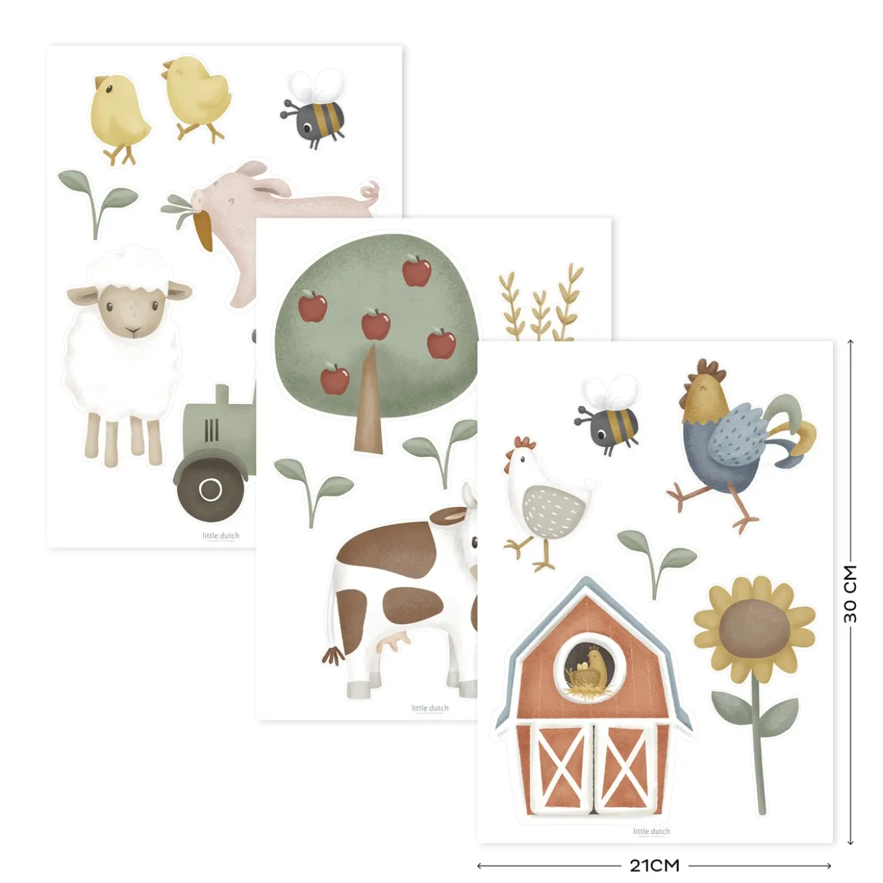 Muurstickers Little Farm A4