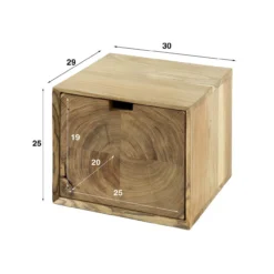Nachtkastje Cube Zwevend