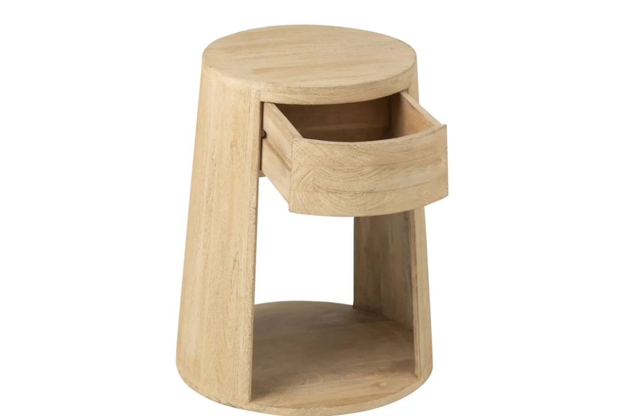 Nachtkastje Drawn Mangohout beige
