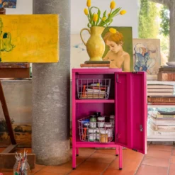 Nachtkastje Sugar Cube hot pink