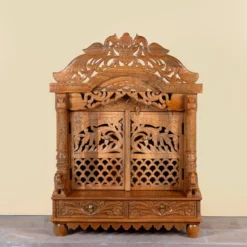 Nayan - Handgesneden Mandir van Mangohout