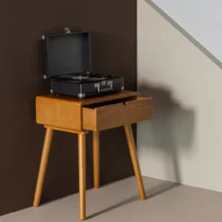 Nelo nachtkastje/bijzettafel hout bruin [fsc]