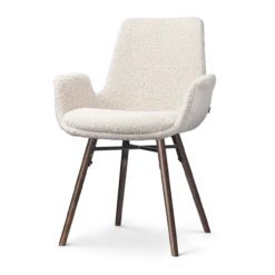 Nena-Eef eetkamerstoel bouclé beige