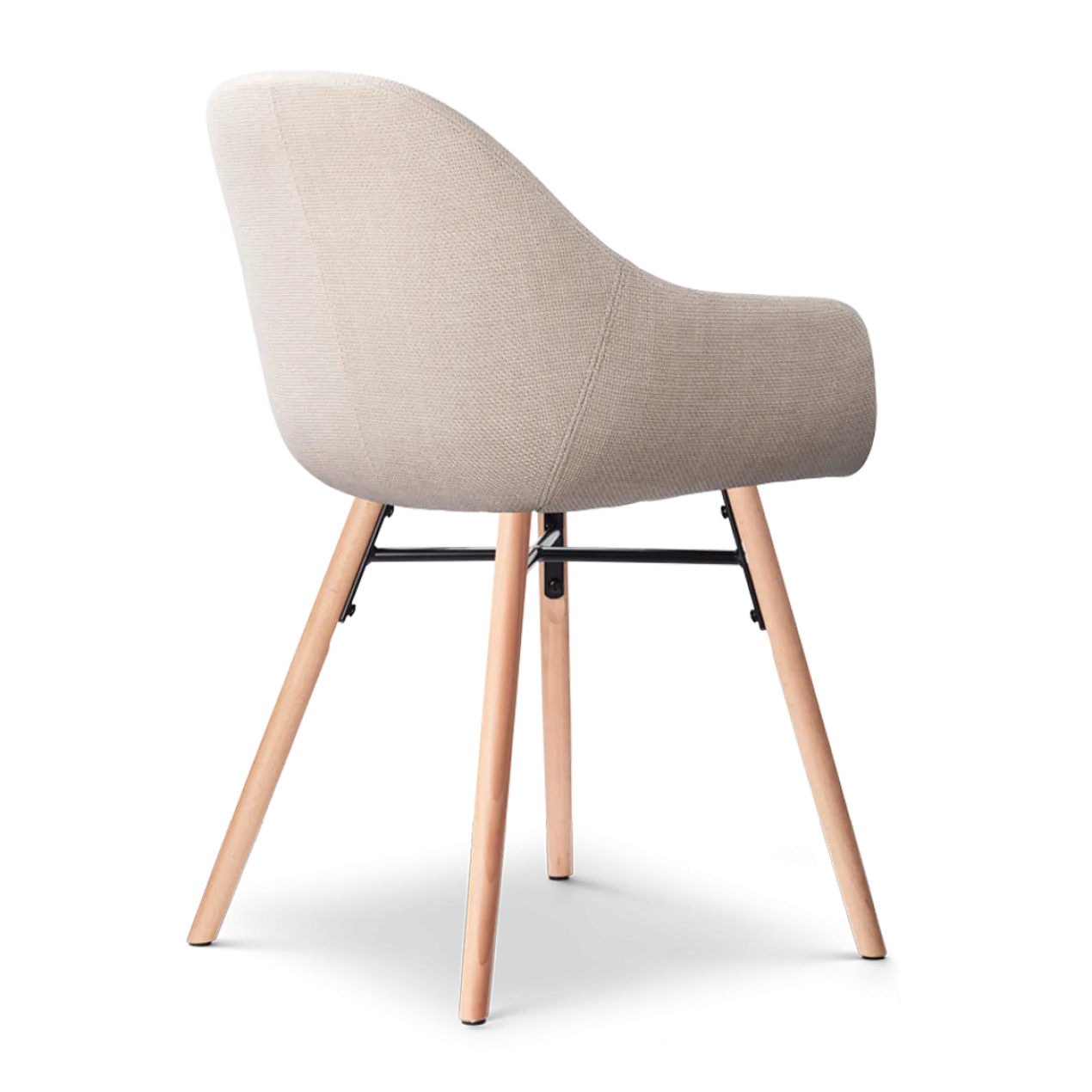 Nena-Mae eetkamerstoel beige - naturel onderstel