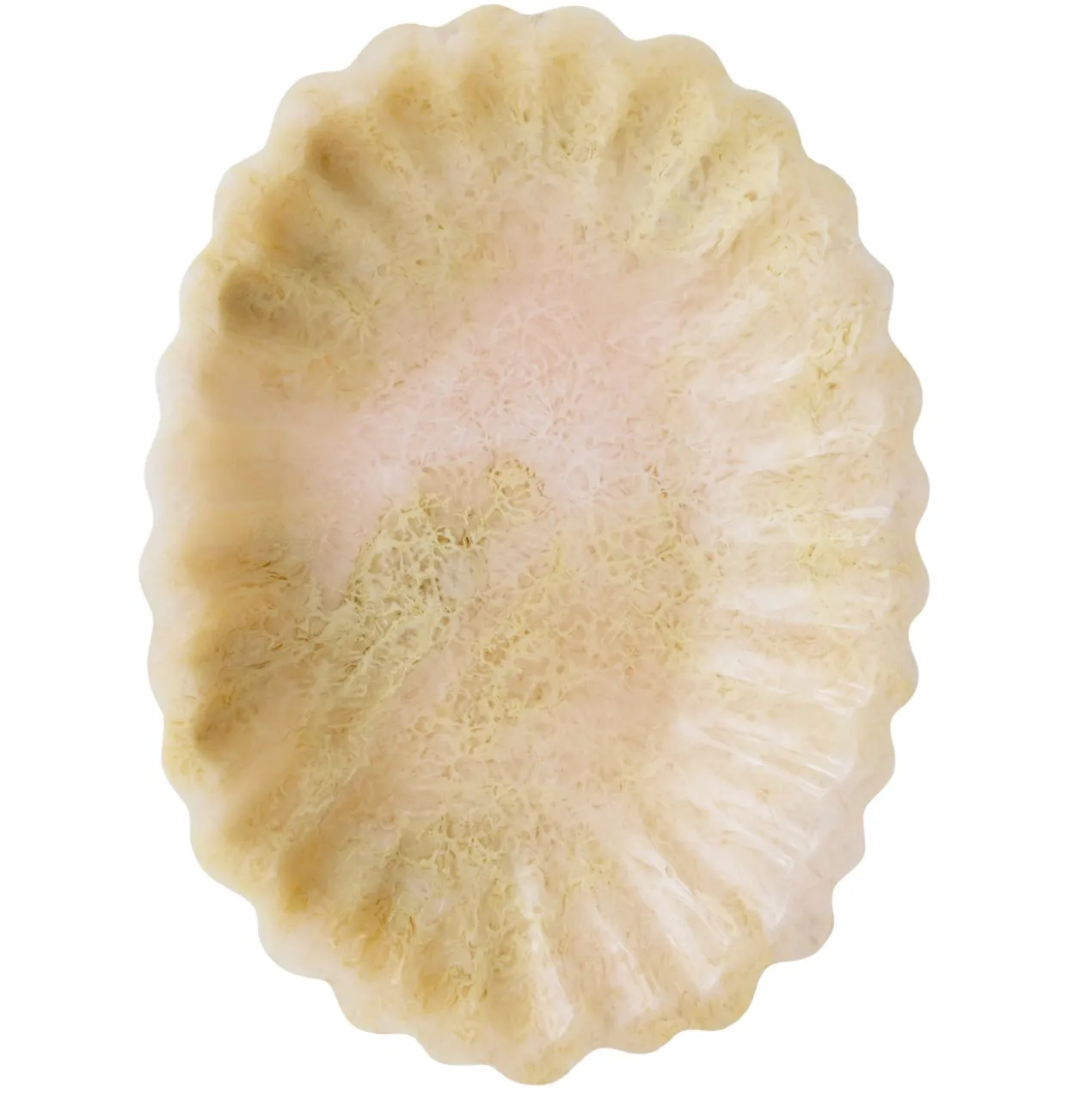 New classics serveerschaal resin ivory