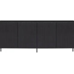 New gravure dressoir 200 cm grenen zwart [fsc]