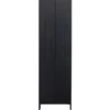 New gravure hoge kast met lade grenen zwart [fsc]
