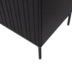 New gravure hoge kast met lade grenen zwart [fsc]
