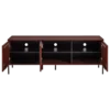 New gravure tv meubel 150 cm grenen bordeauxrood [fsc]