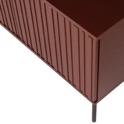 New gravure tv meubel 150 cm grenen bordeauxrood [fsc]