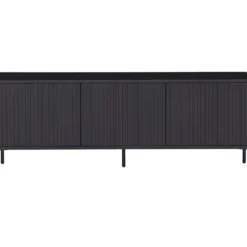 New gravure tv meubel 150 cm grenen zwart [fsc]