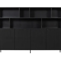 New gravure wandkast grenen zwart [fsc]