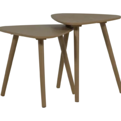 Nila bijzettafels hout mud - set van 2