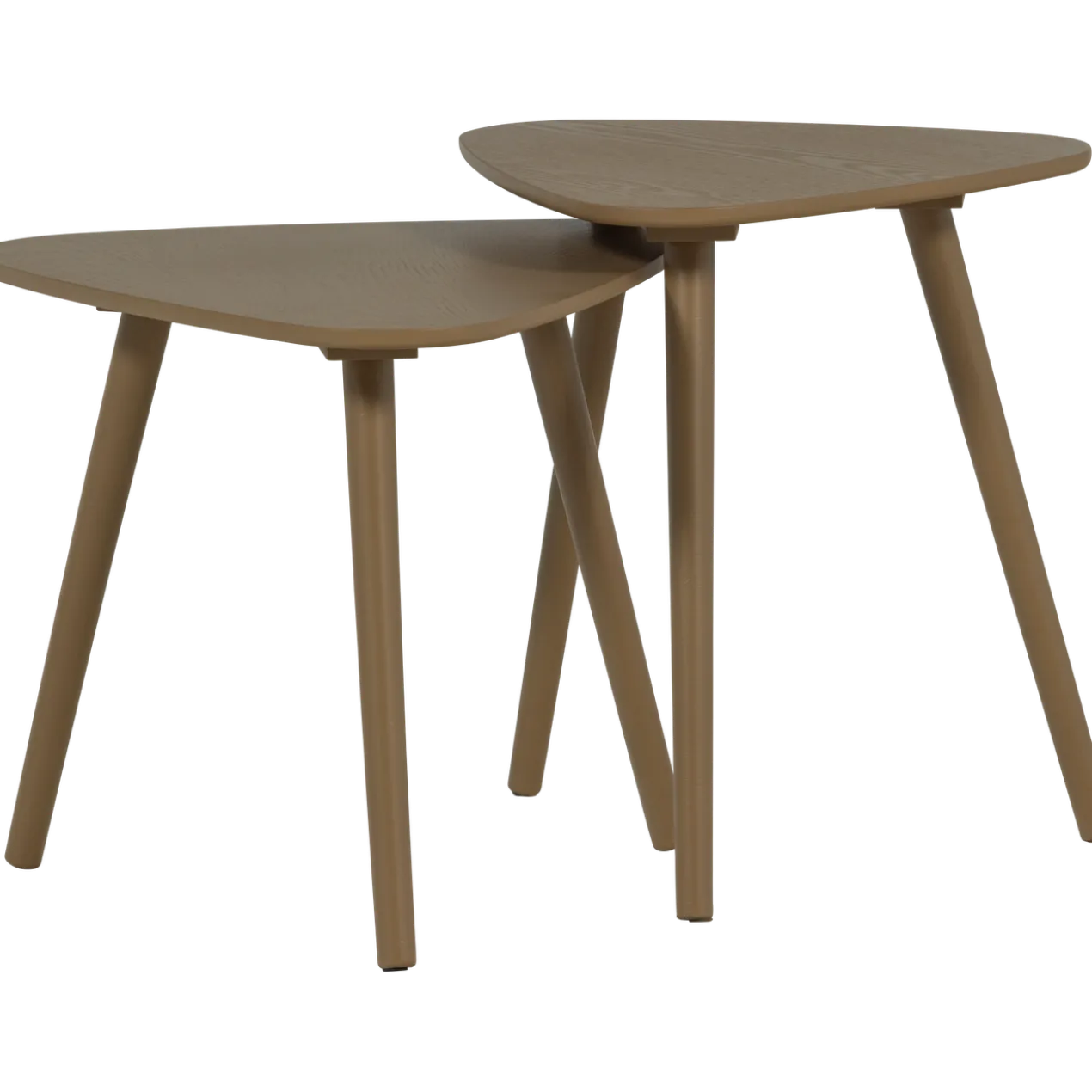 Nila bijzettafels hout mud - set van 2